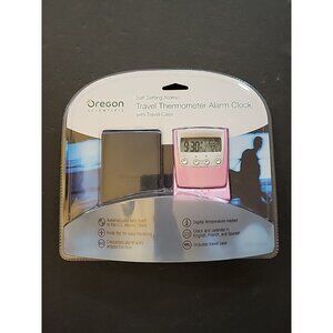 Oregon Scientific Self-Setting Atomic Travel  Alarm Clock w/ Travel Case NEW NIB